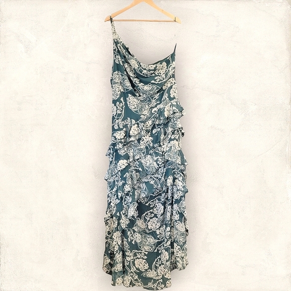 Fashion Nova Green Floral Maxi Dress - Picture 2 of 9